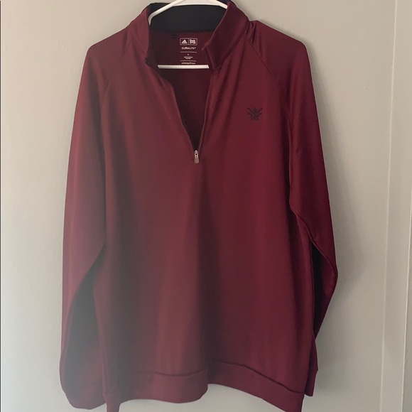 Adidas purple longsleeve quarter zip pullover L - Picture 1 of 6